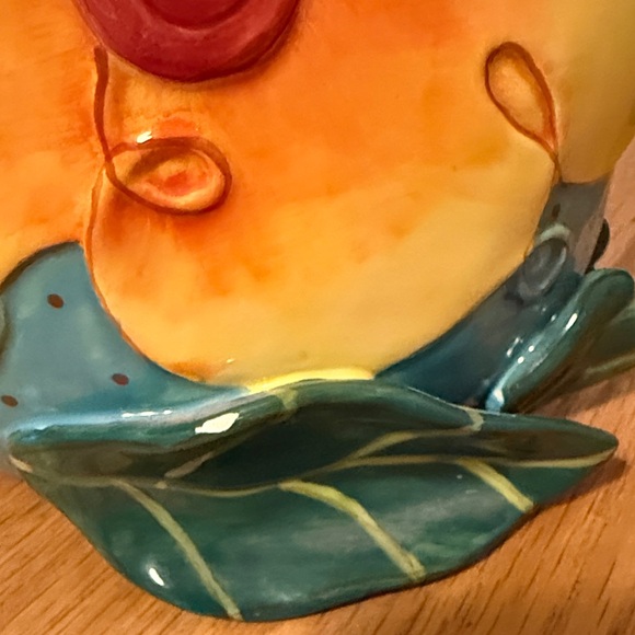 Blue Sky Multicolor Ceramic Fish with Floral Design - Picture 8 of 10